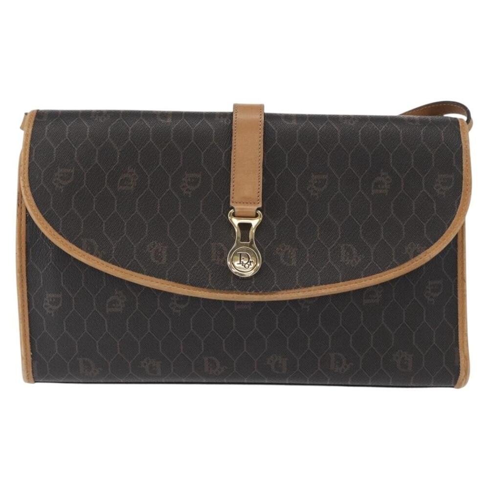 Dior Honeycomb Canvas Shoulder Bag Black